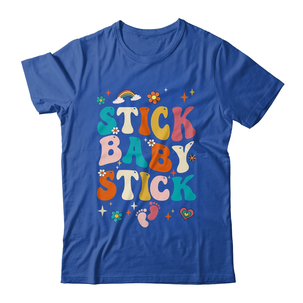 Stick Baby Stick Funny IVF Transfer Day IVF Couple Groovy Shirt & Tank Top | siriusteestore