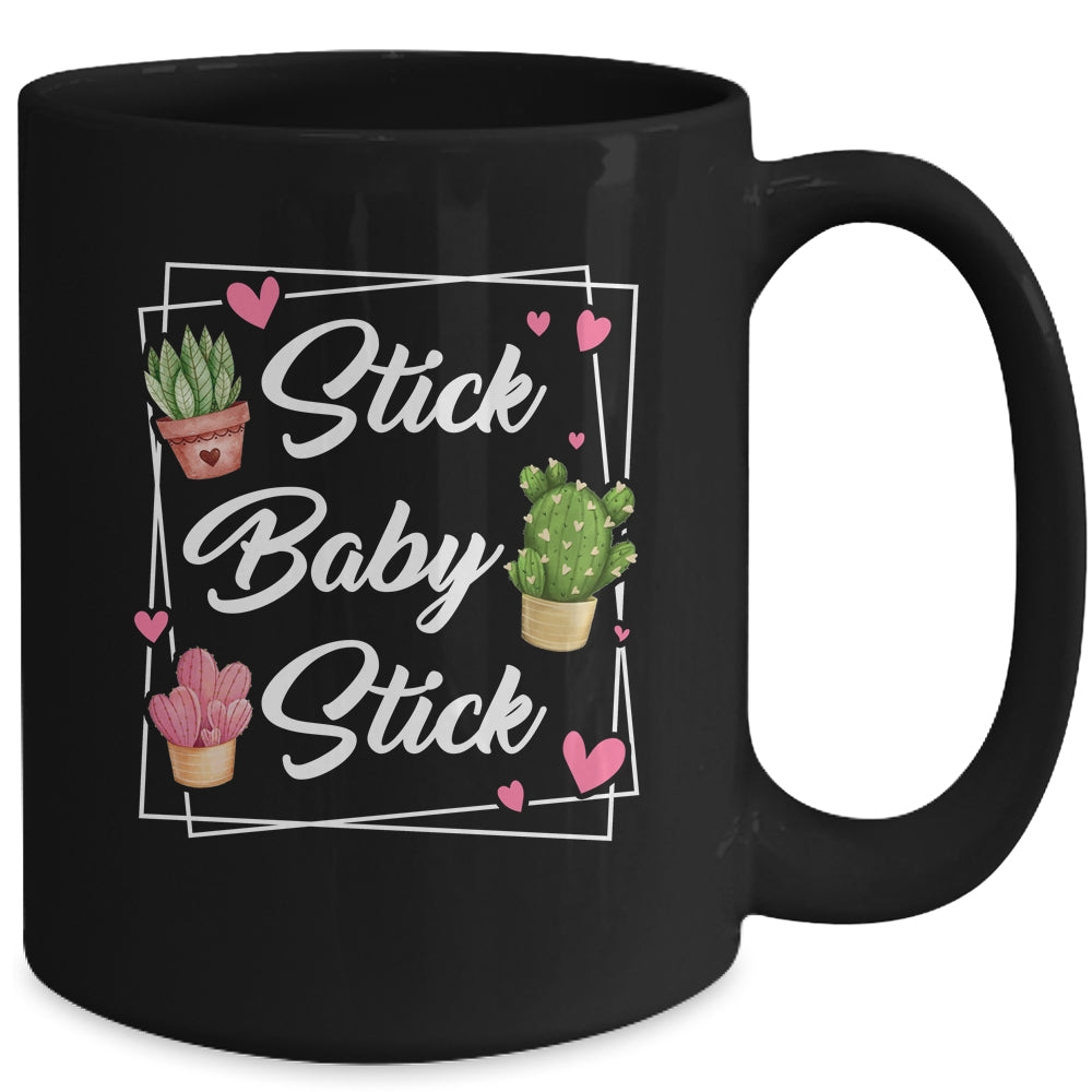 Stick Baby Stick Funny IVF Transfer Day IVF Couple Mug | siriusteestore