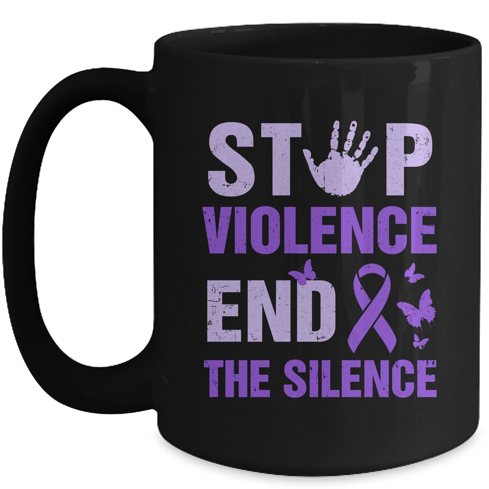 Stop Violence End The Silence Domestic Violence Awareness Mug | siriusteestore