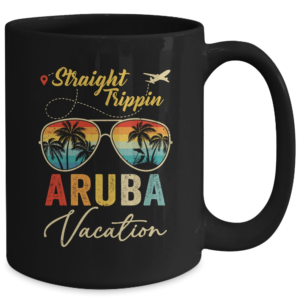 Straight Trippin Aruba Vacation 2024 Family Summer Mug | siriusteestore