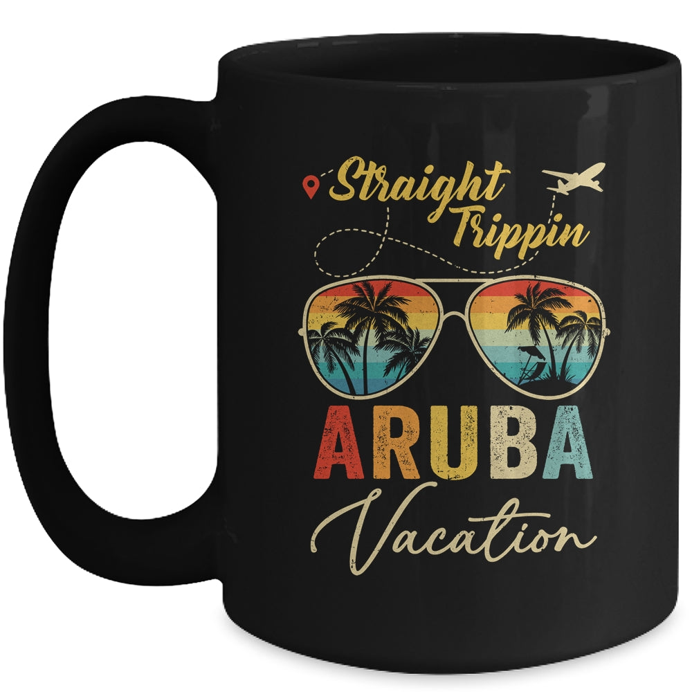 Straight Trippin Aruba Vacation 2024 Family Summer Mug | siriusteestore