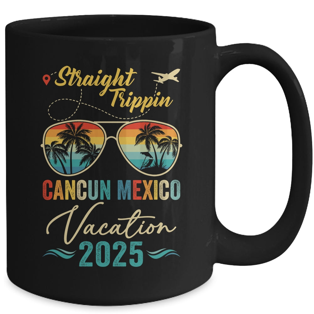 Straight Trippin Cancun Mexico 2025 Family Summer Vacation Mug | siriusteestore