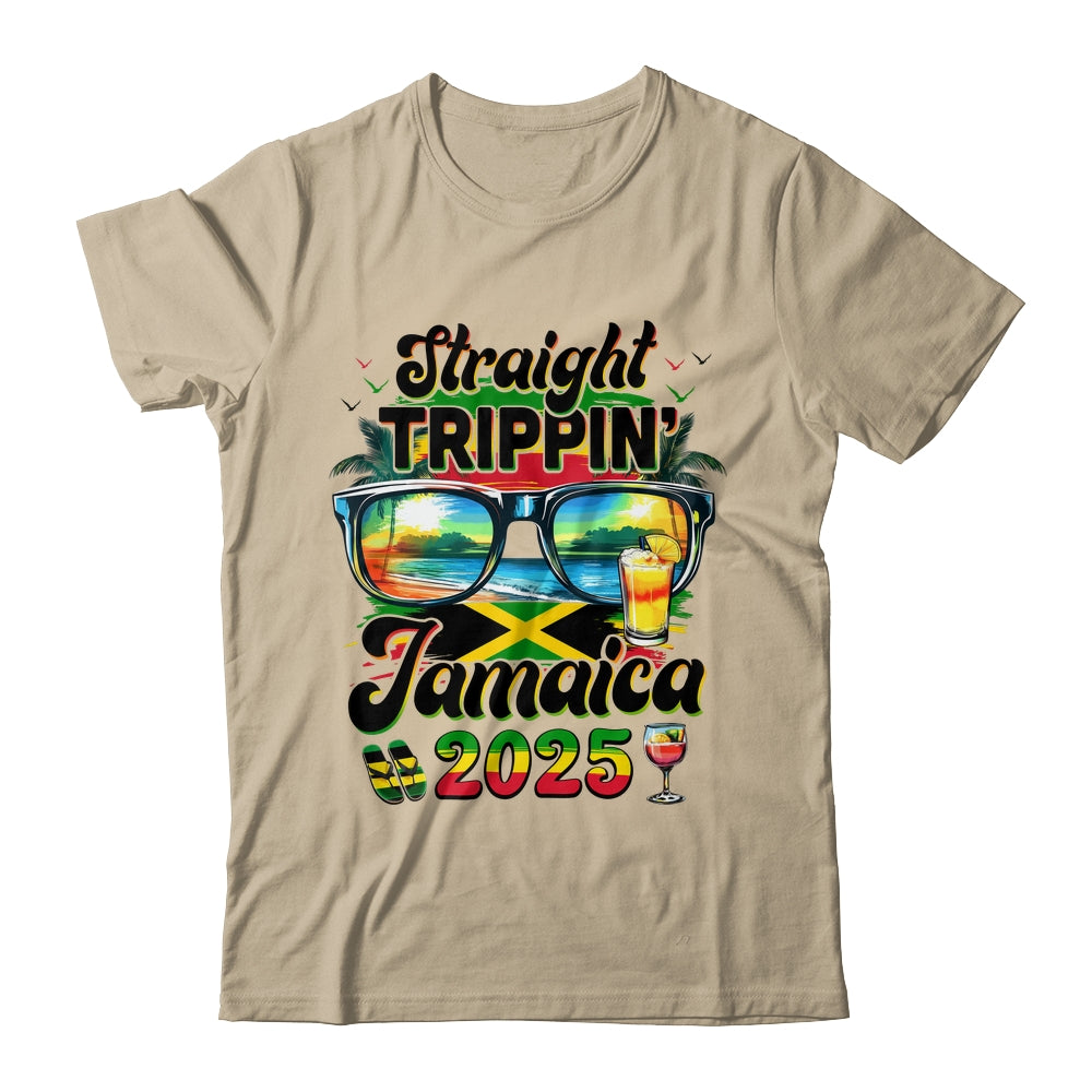 Straight Trippin' Jamaica Family Vacation Girls Trip 2025 Shirt & Tank Top | siriusteestore