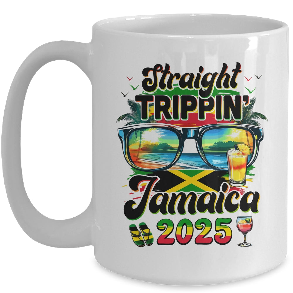 Straight Trippin' Jamaica Family Vacation Girls Trip 2025 Mug | siriusteestore