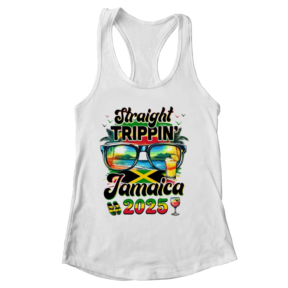 Straight Trippin' Jamaica Family Vacation Girls Trip 2025 Shirt & Tank Top | siriusteestore