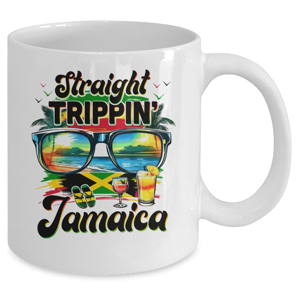 Straight Trippin Jamaica Family Vacation Girls Trip Vacation Mug | siriusteestore
