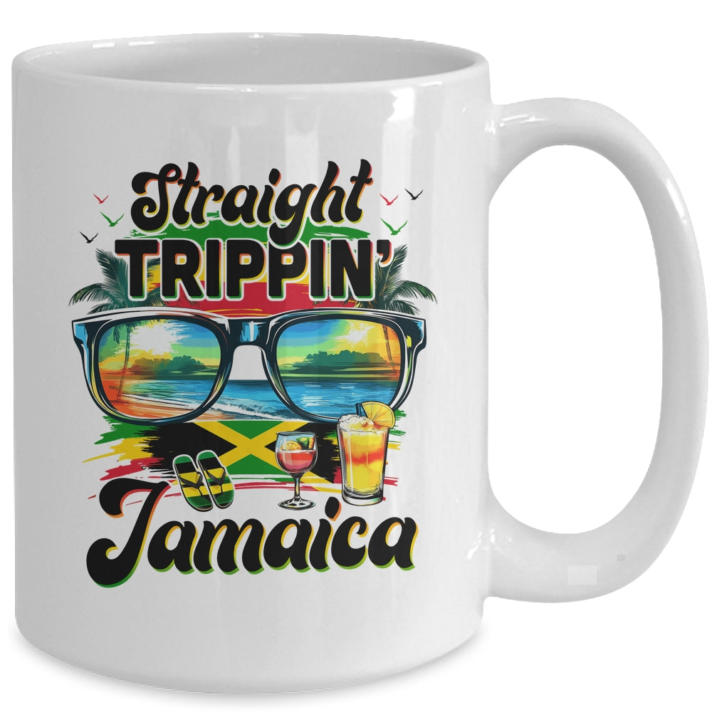 Straight Trippin Jamaica Family Vacation Girls Trip Vacation Mug | siriusteestore