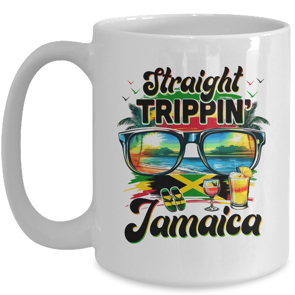 Straight Trippin Jamaica Family Vacation Girls Trip Vacation Mug | siriusteestore