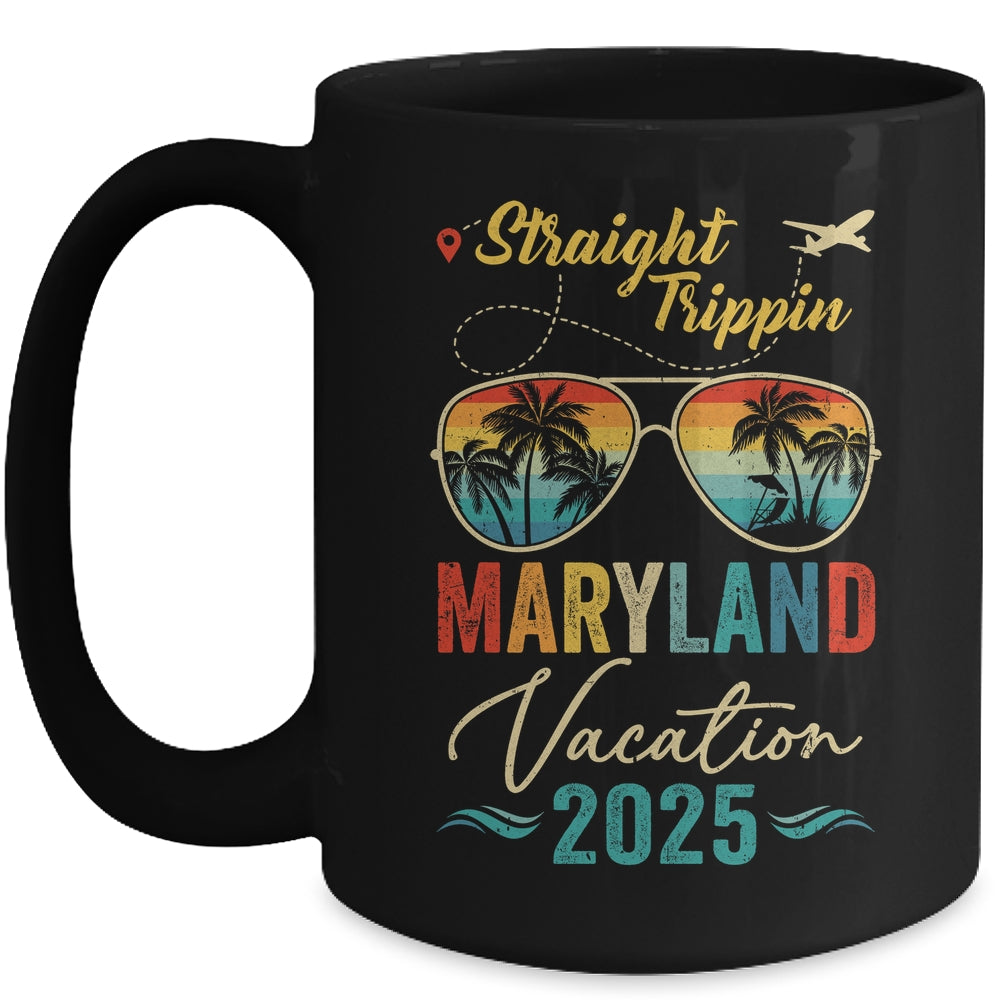 Straight Trippin Maryland 2025 Family Summer Vacation Mug | siriusteestore