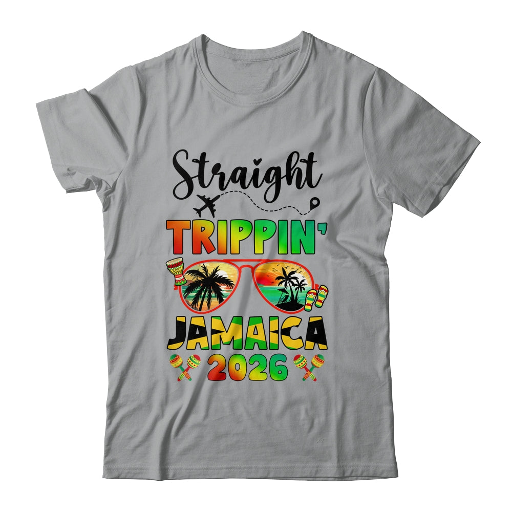 Straight Tripping Jamaica 2026 Family Vacation Matching Shirt & Tank Top | siriusteestore