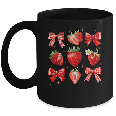 Strawberry Coquette Bow Strawberries Festival Girls Women Mug | siriusteestore