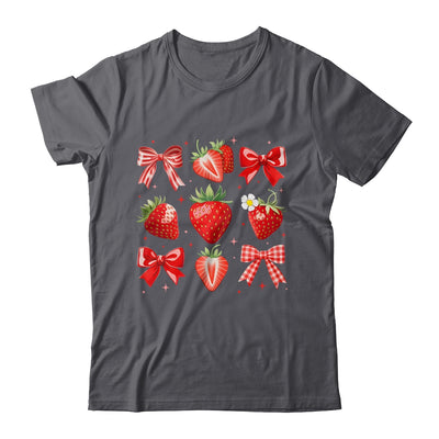 Strawberry Coquette Bow Strawberries Festival Girls Women Shirt & Tank Top | siriusteestore
