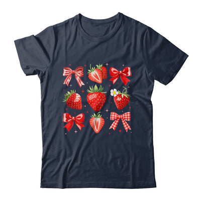 Strawberry Coquette Bow Strawberries Festival Girls Women Shirt & Tank Top | siriusteestore