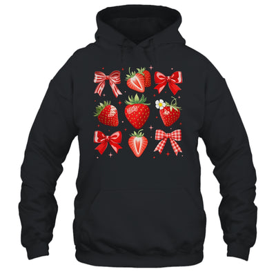 Strawberry Coquette Bow Strawberries Festival Girls Women Shirt & Tank Top | siriusteestore