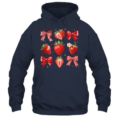 Strawberry Coquette Bow Strawberries Festival Girls Women Shirt & Tank Top | siriusteestore