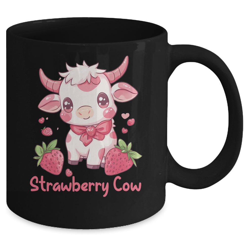 Strawberry Cow Kawaii Anime Strawberry Milk For Girls Kids Mug | siriusteestore