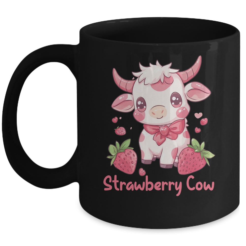 Strawberry Cow Kawaii Anime Strawberry Milk For Girls Kids Mug | siriusteestore
