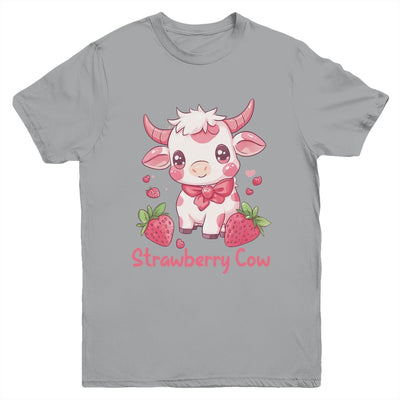 Strawberry Cow Kawaii Anime Strawberry Milk For Girls Kids Youth Shirt | siriusteestore