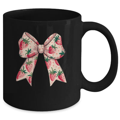 Strawberry Festival Coquette Bow Berry Fruit Season Mug | siriusteestore