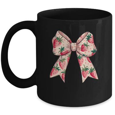 Strawberry Festival Coquette Bow Berry Fruit Season Mug | siriusteestore
