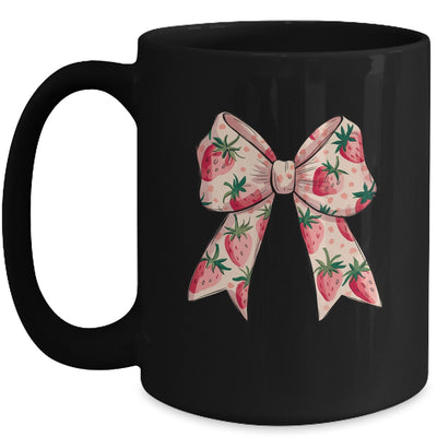 Strawberry Festival Coquette Bow Berry Fruit Season Mug | siriusteestore