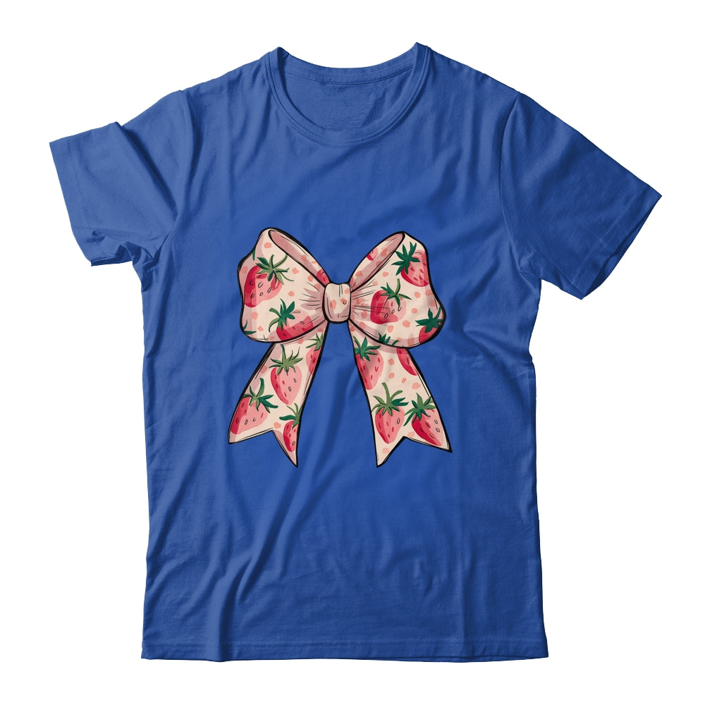 Strawberry Festival Coquette Bow Berry Fruit Season Shirt & Tank Top | siriusteestore