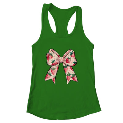 Strawberry Festival Coquette Bow Berry Fruit Season Shirt & Tank Top | siriusteestore