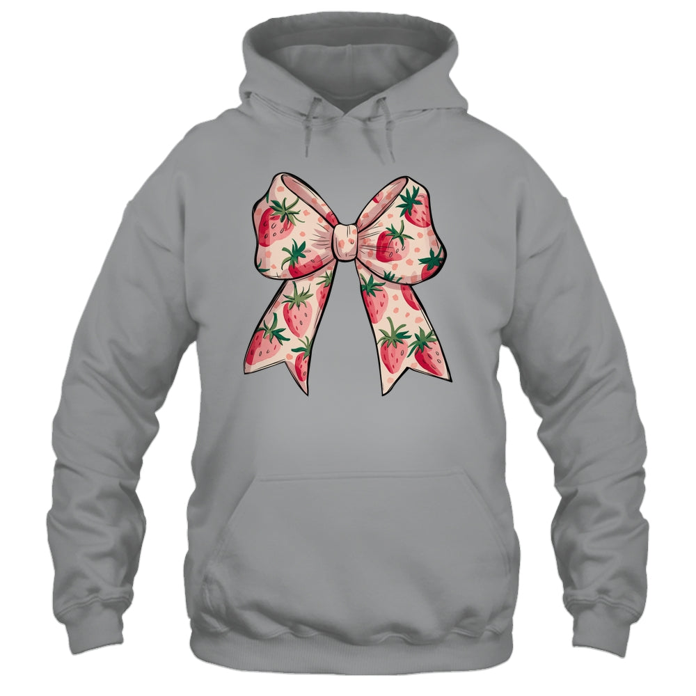 Strawberry Festival Coquette Bow Berry Fruit Season Shirt & Tank Top | siriusteestore