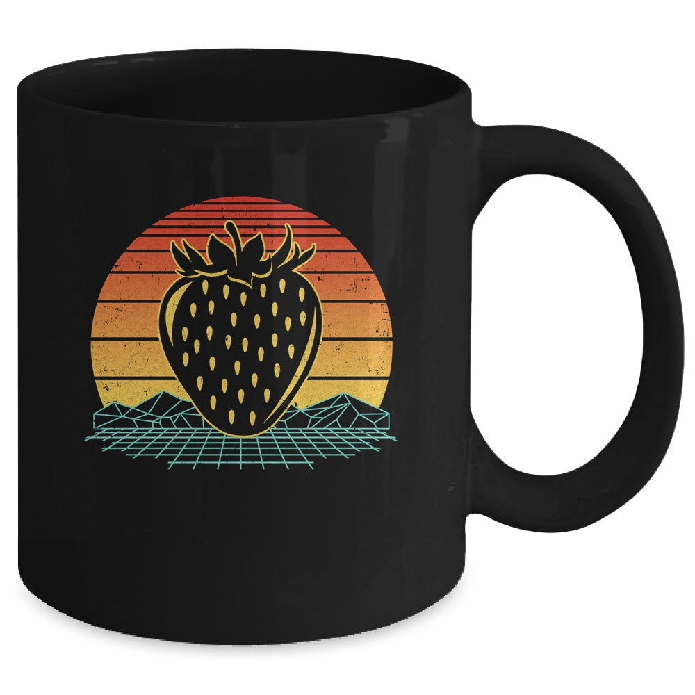 Strawberry Fruit Lover Retro Vintage 80s Style Men Women Mug | siriusteestore
