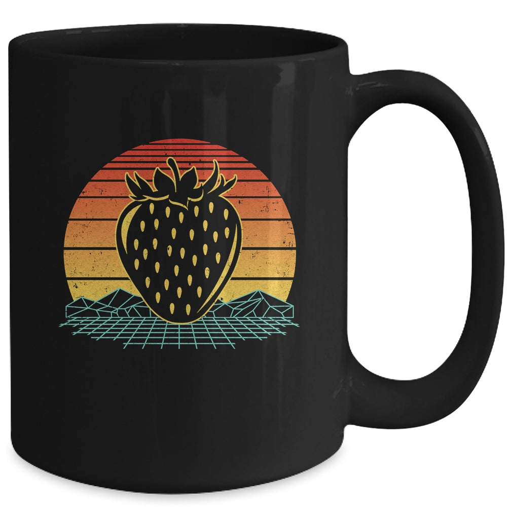 Strawberry Fruit Lover Retro Vintage 80s Style Men Women Mug | siriusteestore