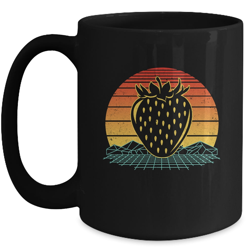 Strawberry Fruit Lover Retro Vintage 80s Style Men Women Mug | siriusteestore