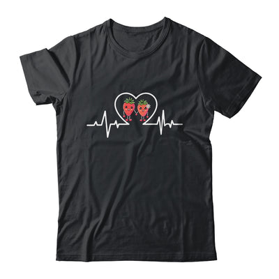 Strawberry Hearbeat Fruit Lover Fruitarian Strawberries Farm Shirt & Tank Top | siriusteestore