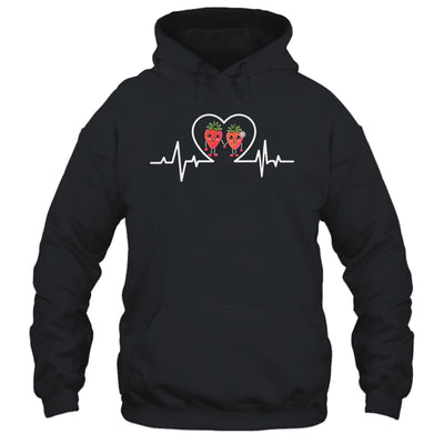 Strawberry Hearbeat Fruit Lover Fruitarian Strawberries Farm Shirt & Tank Top | siriusteestore