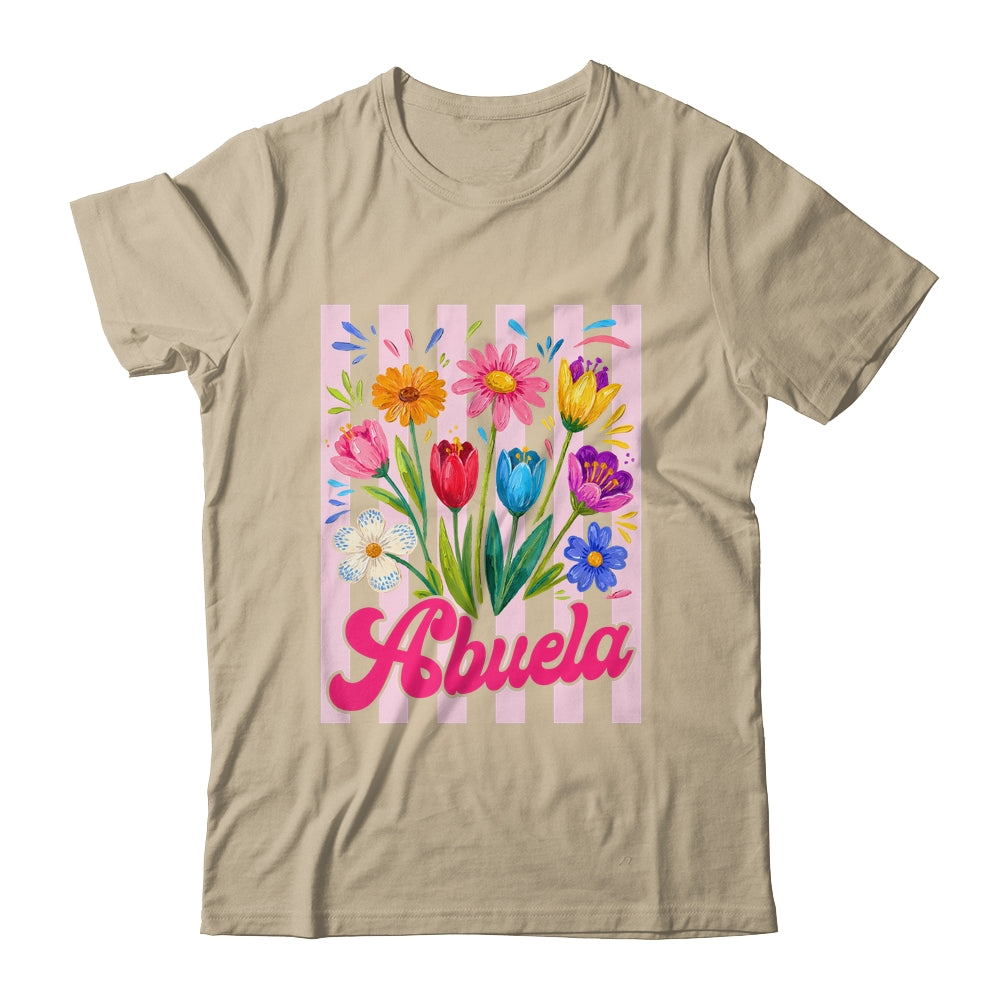 Striped Abuela Wildflowers Coquette Bow Floral Mothers Day Shirt & Tank Top | siriusteestore