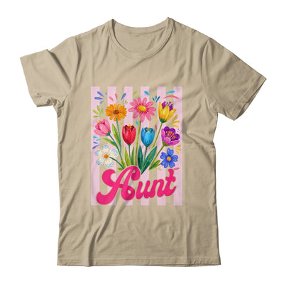 Striped Aunt Wildflowers Coquette Bow Floral Mothers Day Shirt & Tank Top | siriusteestore