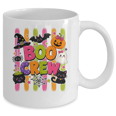 Striped Brushstroke Halloween Girly Boo Crew Ghost Pumpkin Mug | siriusteestore