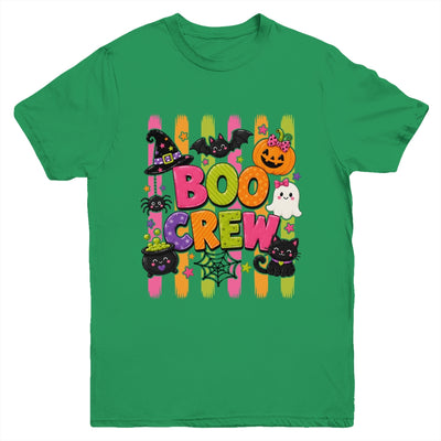 Striped Brushstroke Halloween Girly Boo Crew Ghost Pumpkin Youth Shirt | siriusteestore