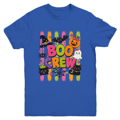 Striped Brushstroke Halloween Girly Boo Crew Ghost Pumpkin Youth Shirt | siriusteestore