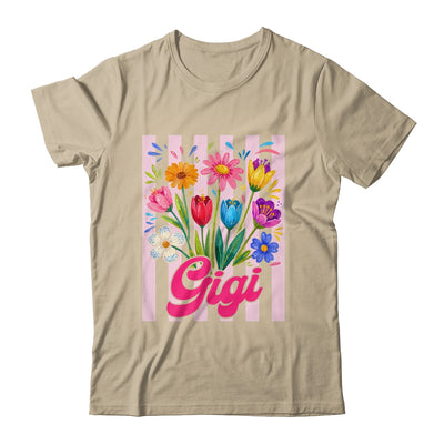 Striped Gigi Wildflowers Coquette Bow Floral Mothers Day Shirt & Tank Top | siriusteestore
