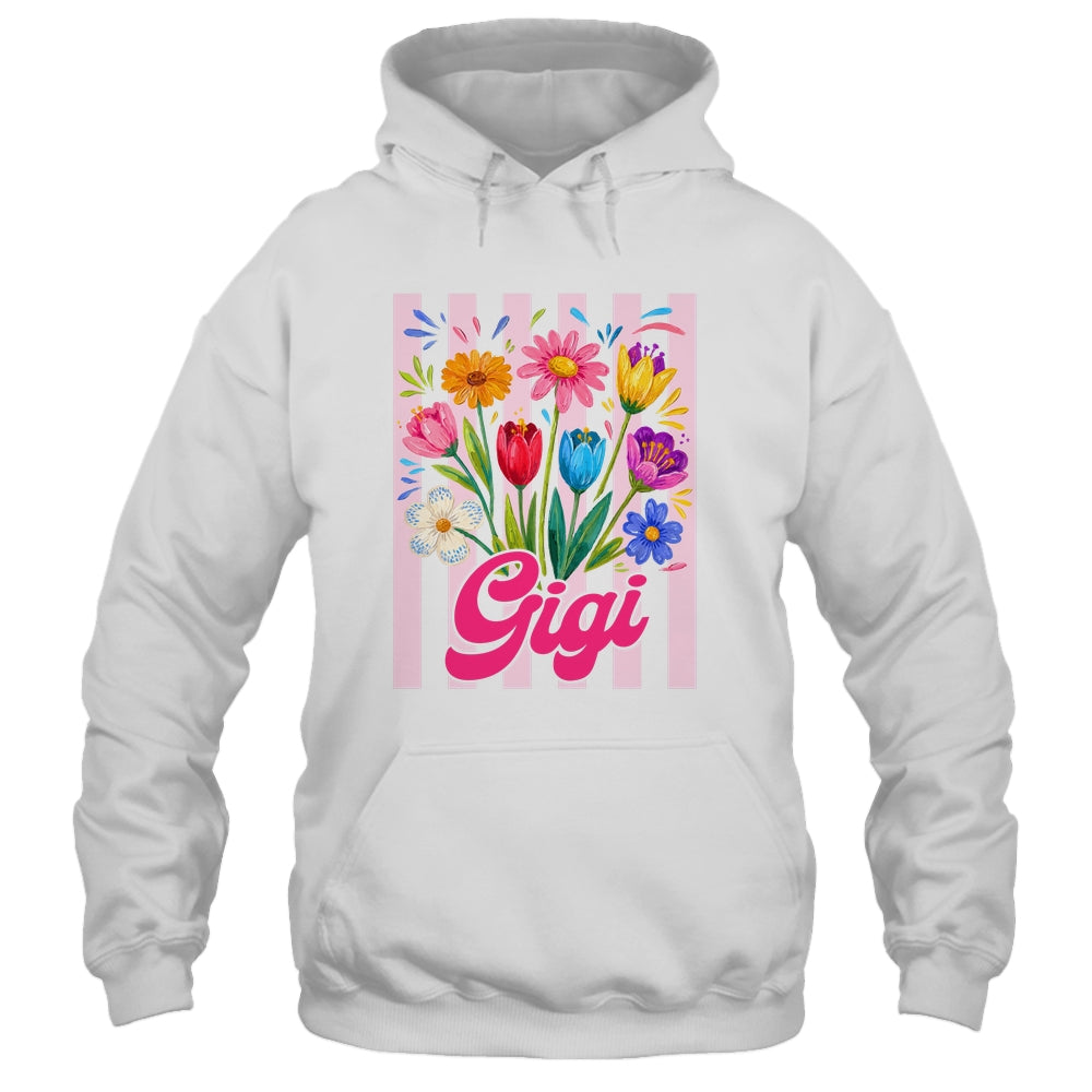 Striped Gigi Wildflowers Coquette Bow Floral Mothers Day Shirt & Tank Top | siriusteestore