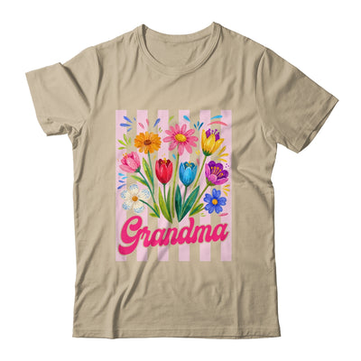 Striped Grandma Wildflowers Coquette Bow Floral Mothers Day Shirt & Tank Top | siriusteestore