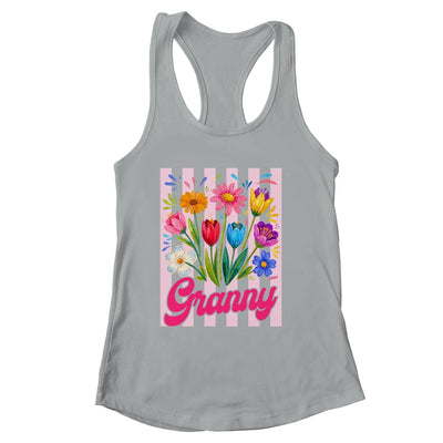 Striped Granny Wildflowers Coquette Bow Floral Mothers Day Shirt & Tank Top | siriusteestore