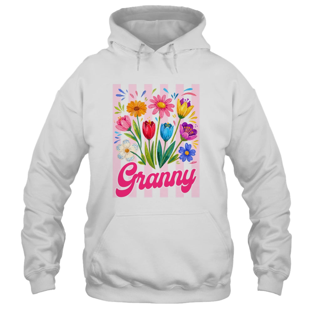 Striped Granny Wildflowers Coquette Bow Floral Mothers Day Shirt & Tank Top | siriusteestore
