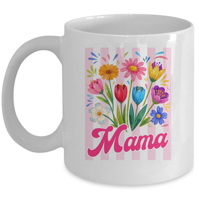 Striped Mama Wildflowers Coquette Bow Floral Mothers Day Mug | siriusteestore