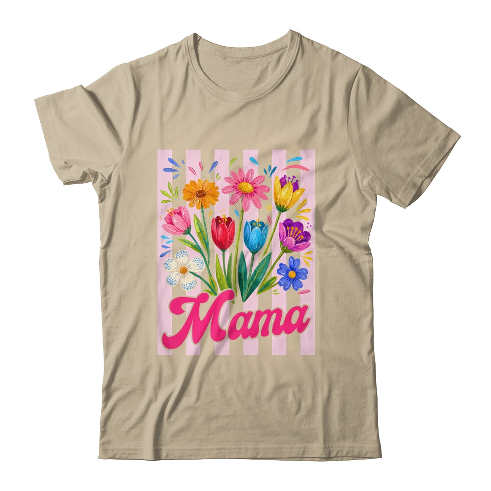 Striped Mama Wildflowers Coquette Bow Floral Mothers Day Shirt & Tank Top | siriusteestore