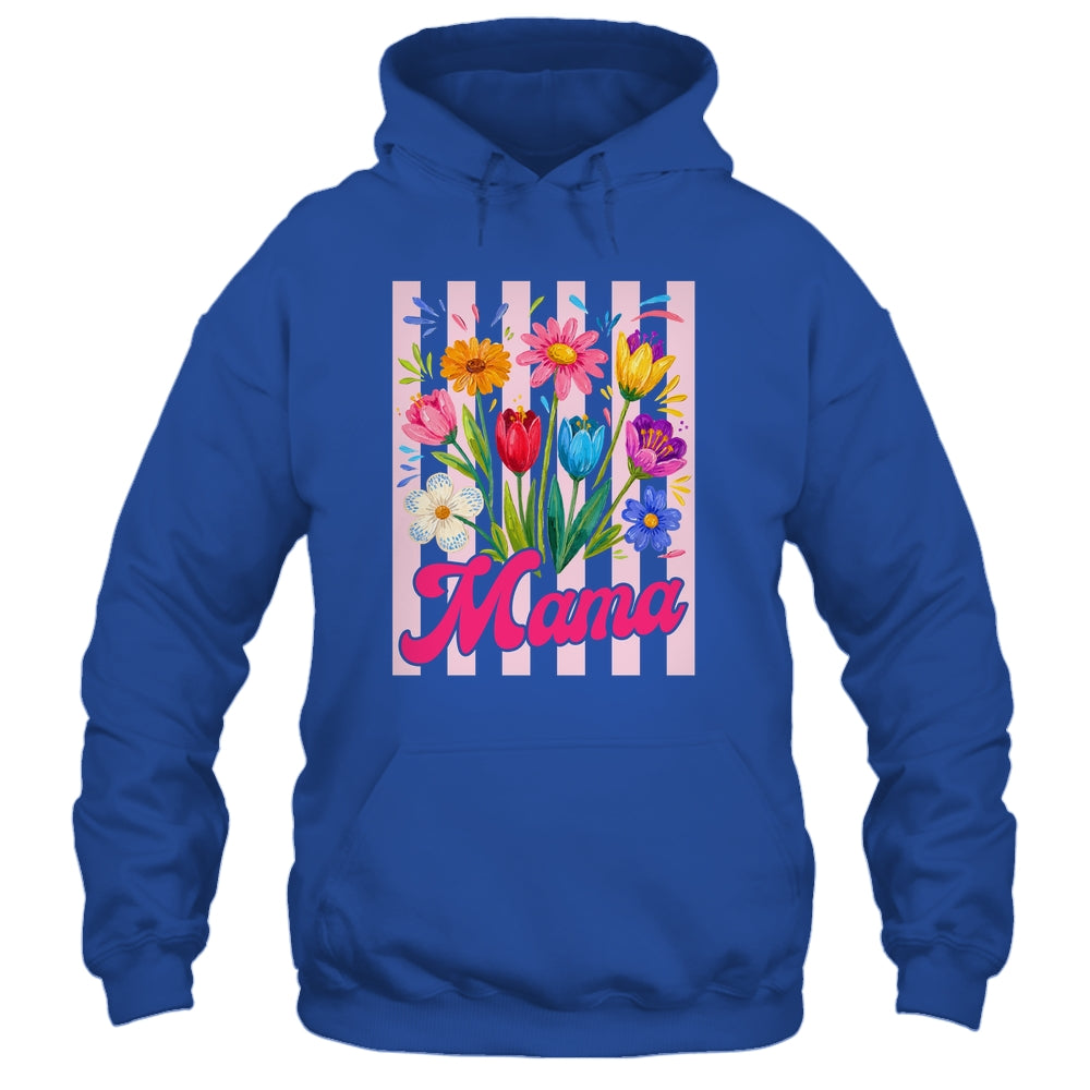 Striped Mama Wildflowers Coquette Bow Floral Mothers Day Shirt & Tank Top | siriusteestore