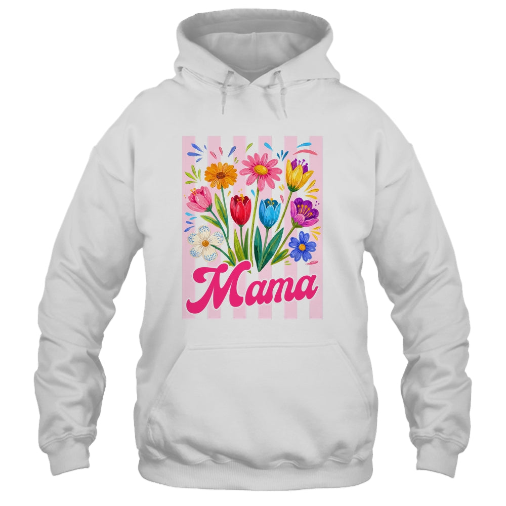 Striped Mama Wildflowers Coquette Bow Floral Mothers Day Shirt & Tank Top | siriusteestore