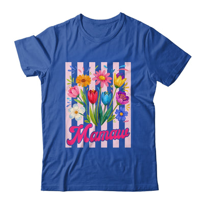 Striped Mamaw Wildflowers Coquette Bow Floral Mothers Day Shirt & Tank Top | siriusteestore