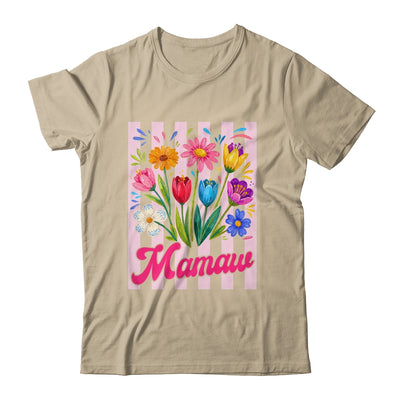 Striped Mamaw Wildflowers Coquette Bow Floral Mothers Day Shirt & Tank Top | siriusteestore