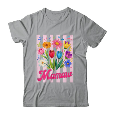 Striped Mamaw Wildflowers Coquette Bow Floral Mothers Day Shirt & Tank Top | siriusteestore